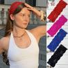 Floral Elastic Hair Band Adjustable Sport Headscarf Hair Hoop Wide Headband  Party