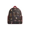 COACH Court Signature Coated Canvas With Refined Pebbled Leather Backpack Large Women's Brown & Black CC429-IMOSN