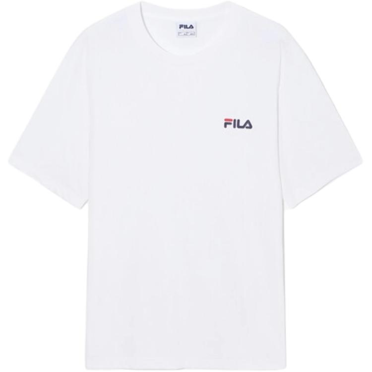 Fila Логотип Круглый вырез Пуловер Короткий рукав Футболка Унисекс Топы FS262RS01U009191