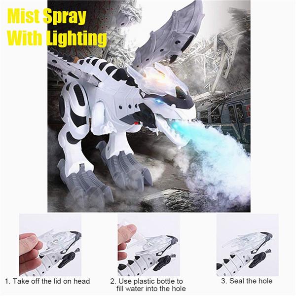 Электрическая игрушка, ходячий спрей, робот-динозавр со световым звуком, механическая модель динозавра, игрушки, детский подарок
