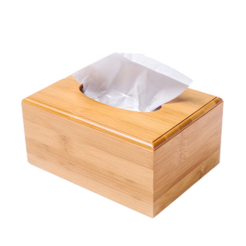 Table Decoration Bamboo Desktop Organizer Tissue Holder Tissue Rack Storage box Napkin holder