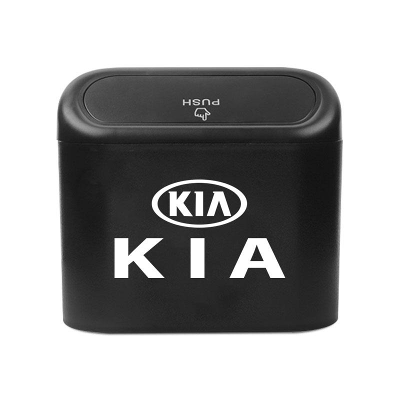 1 шт. Автомобильный чехол для хранения, Черный ABS Квадратная нажимная урна для мусора Для Kia Rio Ceed Sportage Cerato Soul Sorento K2 K5 k6 K7 K8 Откидной