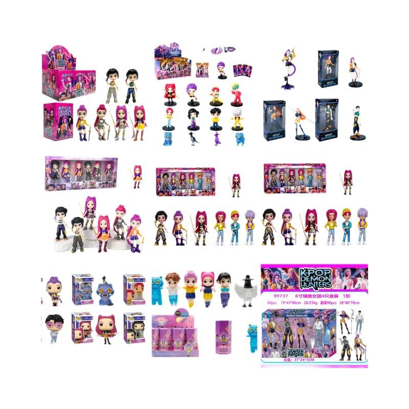 K-Pop Новая группа девушек-охотниц на демонов Мужская группа Фигурка Модель Слепая коробка Tide Play Кукла Украшение