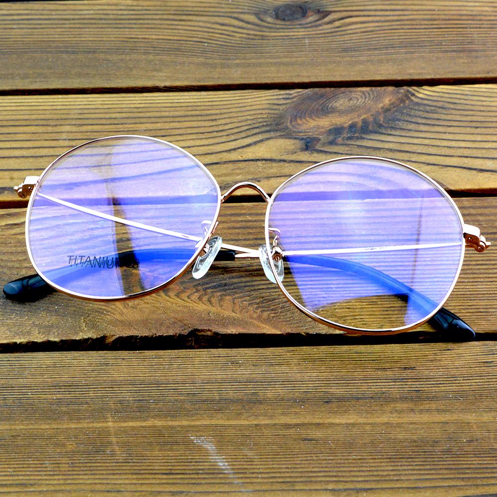 Оправа для очков с полной оправой, золотистая, титановая, овальная, большого размера – Легкая металлическая оправа для мужчин и женщин