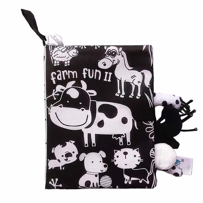 3D Animal Tail Cloth Book for Babies - Tear-Resistant and Quiet