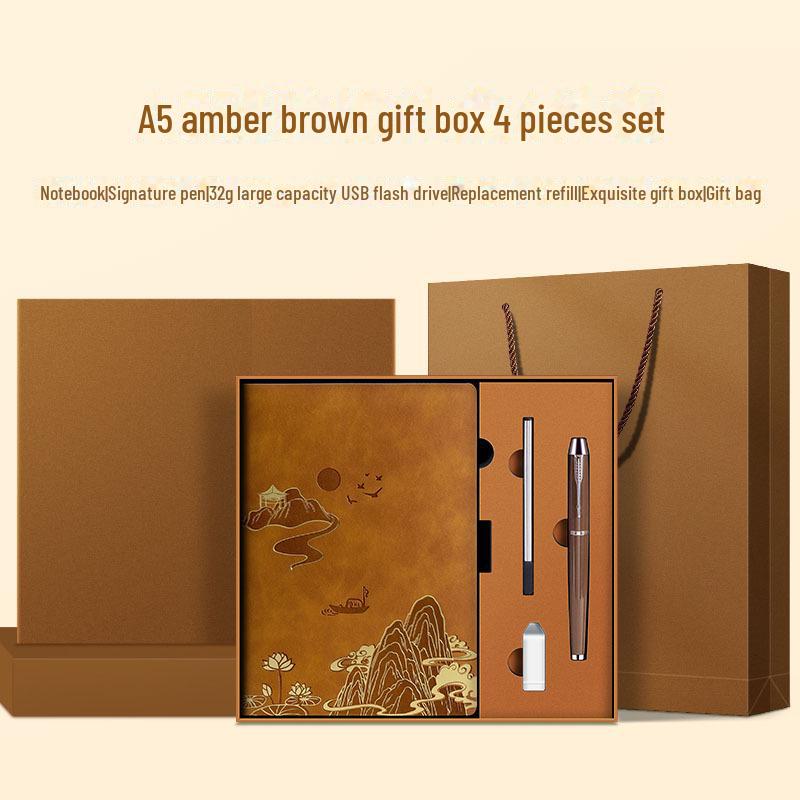 Подарочный набор из блокнотов формата А5 «Культура и творчество» — сувенир в китайском стиле с индивидуальным логотипом