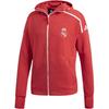 Adidas Футбольная серия Real Madrid Real Zne Sports Series с логотипом на молнии с капюшоном мужская куртка красного цвета DS8857