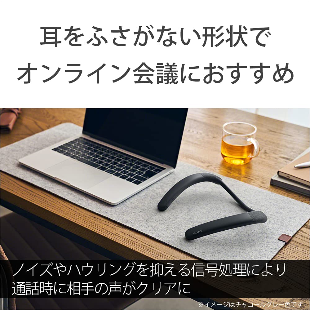 Sony Беспроводной шейный динамик Беспроводной с двумя микрофонами для использования в водонепроницаемых условиях с микрофоном Time 20 Multipoint модель темно-серый HC