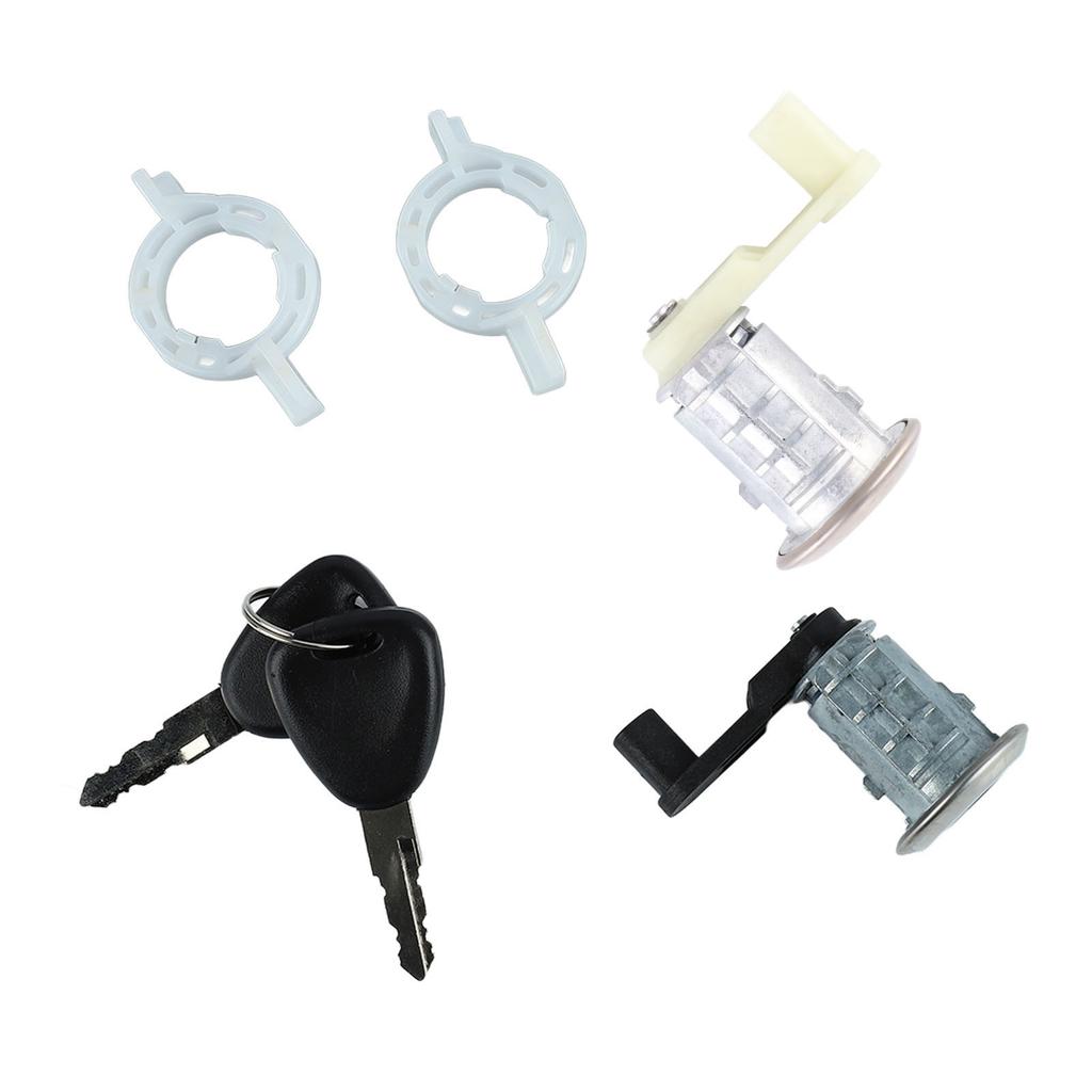 Car Door Lock Cylinder with 2 Key Smooth Control 7701468981 Replacement for MEGANE CLIO THALIA