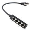 RJ45 Splitter Adapter 1 To 4 Port Smooth Transmission Excellent Connection Network Cable Adapter