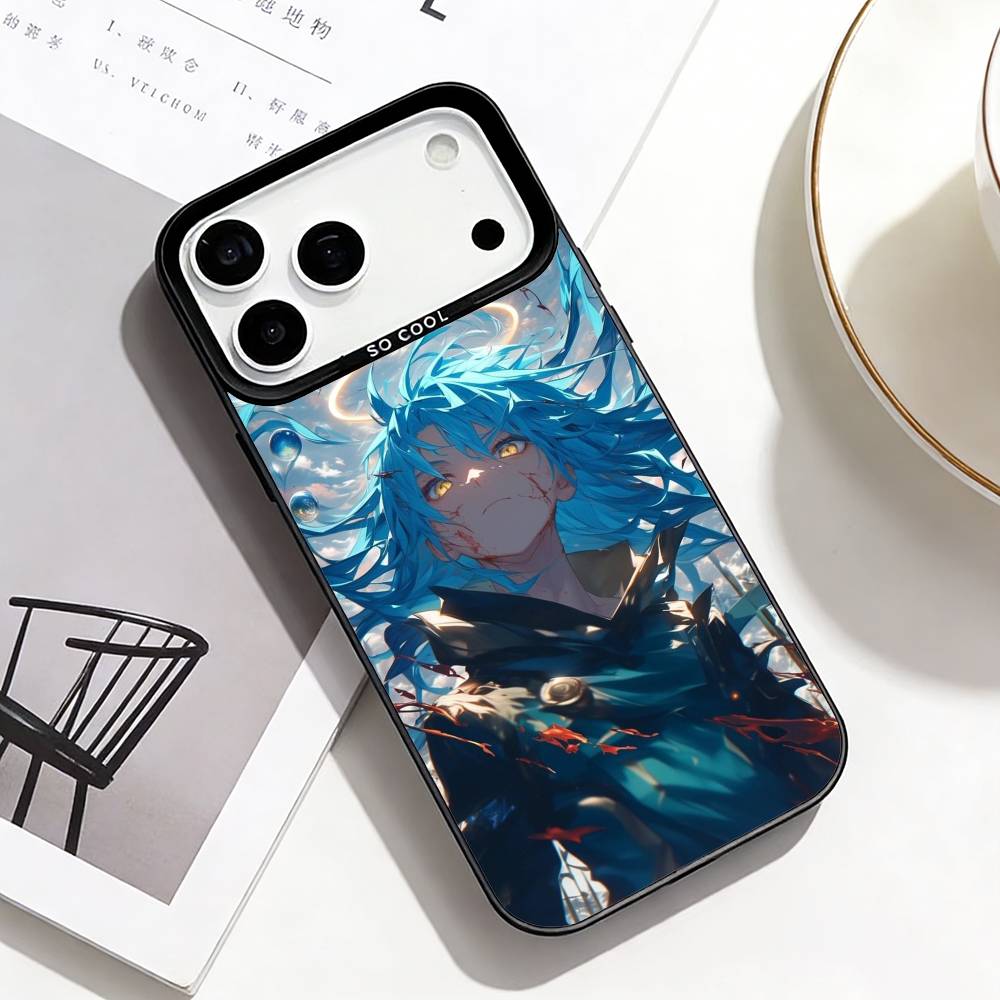 Чехол для телефона Slime Anime Rimuru Tempest для iPhone17,16,15,14,13,12,Pro Max Черный Цветной Чехол для телефона