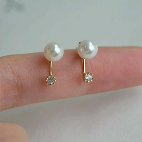 Серьги с жемчугом Gold Beans S925 Silver - роскошный нишевый дизайн для женщин, новые модные аксессуары 2024 года.