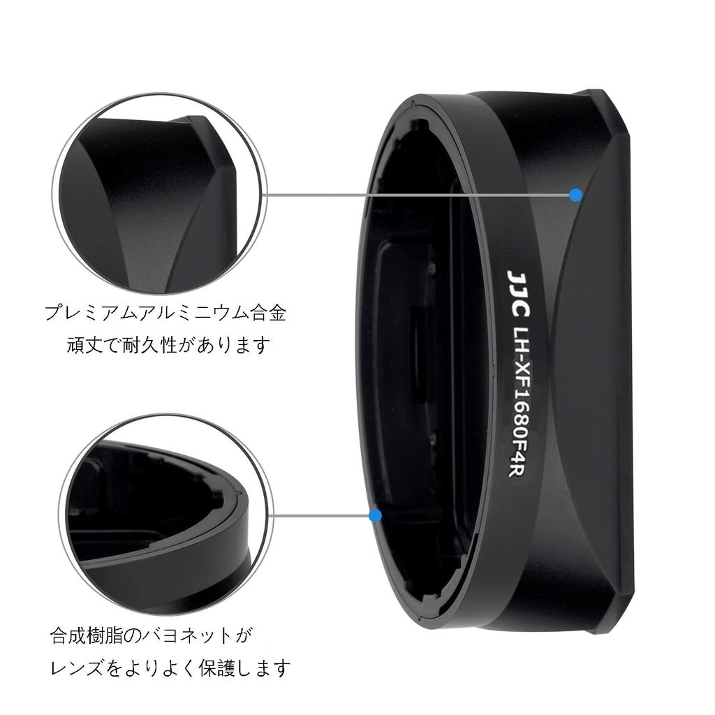 JJC Металлический квадратный бленда для объектива Крышка для объектива для Fujifilm XF F4 R OIS WR Объектива с чистящей салфеткой + 16-80мм