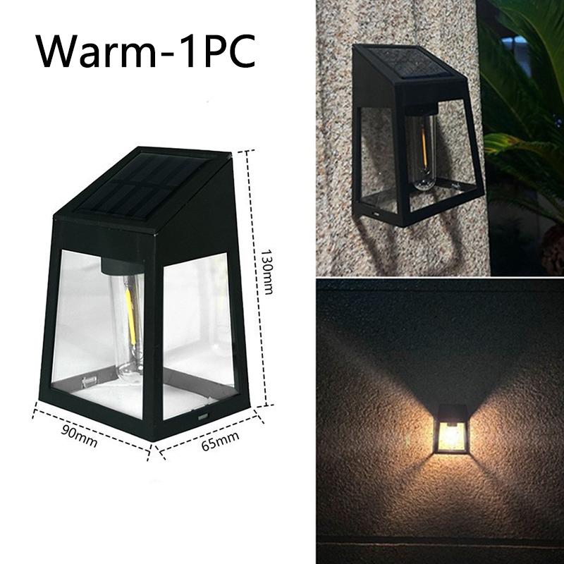 Солнечный настенный светильник уличный водонепроницаемый солнечный фонарь для дорожки, забора, двора, светящийся, для подсветки стен, для украшения сада, лампа накаливания