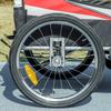 Baby Bike Trailer Child Bicycle Trailer With 5 Point Harness Steel Frame Reflectors Safety Flag Hitch Coupler Red