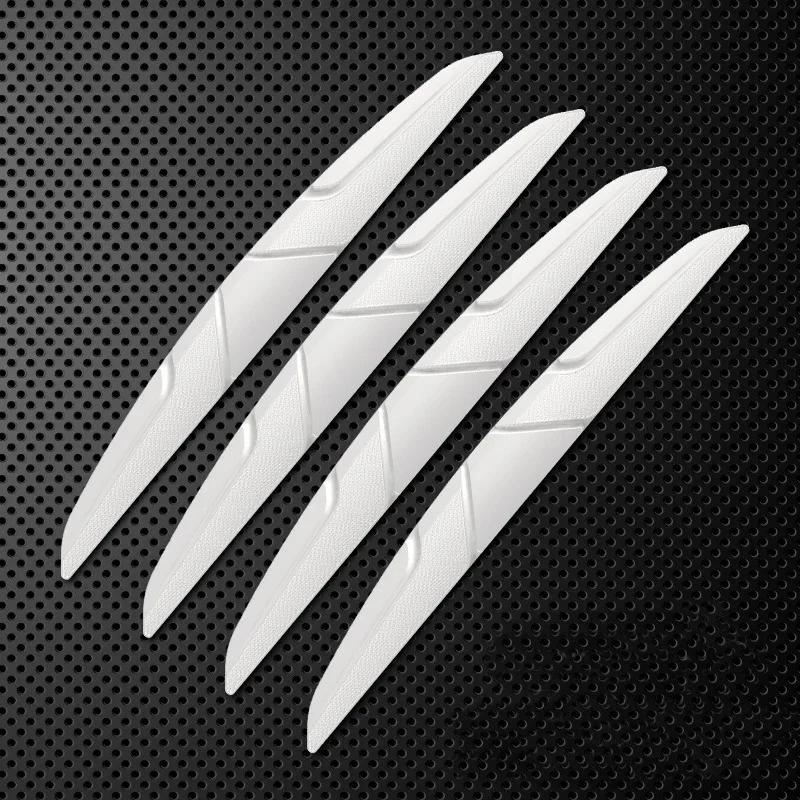 4 шт., наклейки на кромку двери автомобиля, защита от столкновений, силиконовые боковые защитные ограждения, защитная полоса для зеркала заднего вида