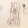 Повседневные брюки свободного покроя, большие размеры, утягивающие, полосатые, прямые, широкие брюки