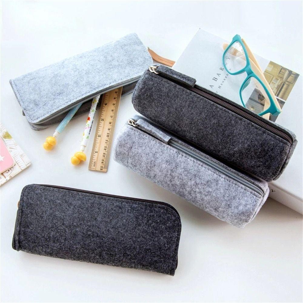Sunglasses Case Large Capacity Stationery Organizer Pencil Bag Pen Pouch Felt Pencil Case