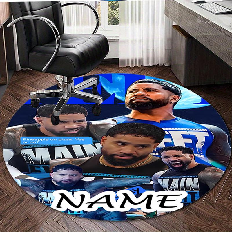 Personalized J-JEY USO YEET Round Chair Office Rug - Perfect for Mat, Office Chair & More - Ideal Gift for Birthdays and Holidays