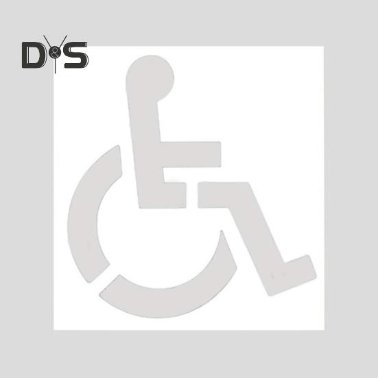 Трафарет для парковки инвалидов, многоразовый силиконовый шаблон для парковки инвалидов, гибкий трафарет для парковочного маркера для покраски тротуара в гараже