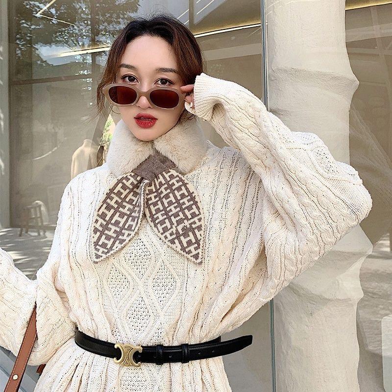 New Scarf for Women In Autumn and Winter Fashionable Plush Imitation Rex Rabbit Fur Cute and Versatile Student Scarf Imitation Rabbit Fur Collar