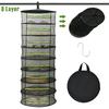 8-слойная сушилка для трав, нейлоновая подвесная сушилка, сетка с молнией, дышащая подвесная сетчатая корзина, сушилка для цветов, бутонов, растений