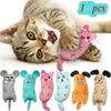 1PC Cute Cat Toys Funny Interactive Kitten Plush Toy Chewing Squeaky Toy Pets Accessories