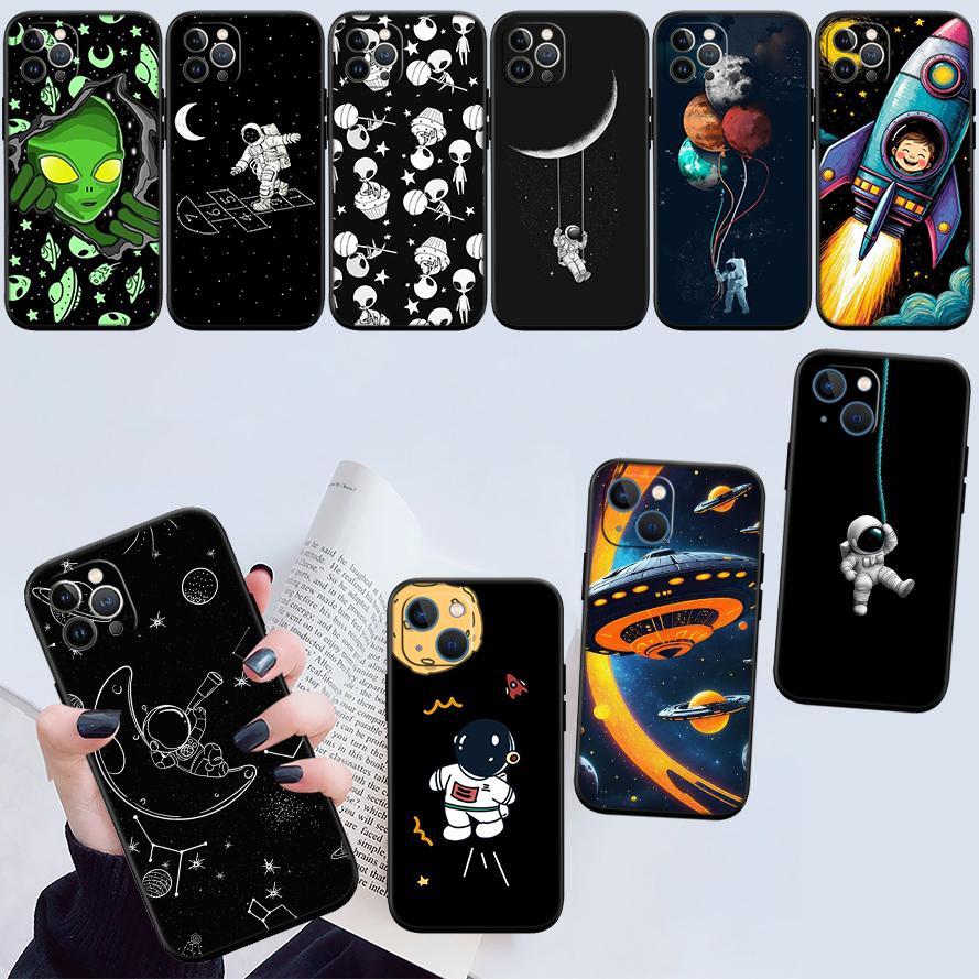 RA4 Astronaut Space Moon Alien New High-End Shell Phone Case for Redmi Note 10 11 12 Pro Max 10S 10C 10T 11A 11S 12S 12C