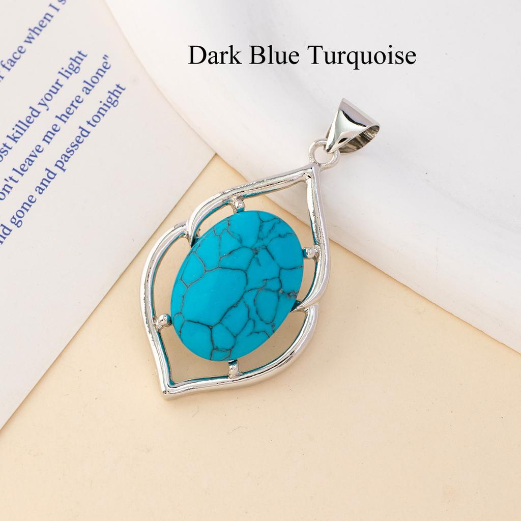 1Pc Reiki Healing Crystal Pendant, European and American Geometric Style Natural Stone Gems Charms for DIY Women Necklace Accessories, Jewelry Making