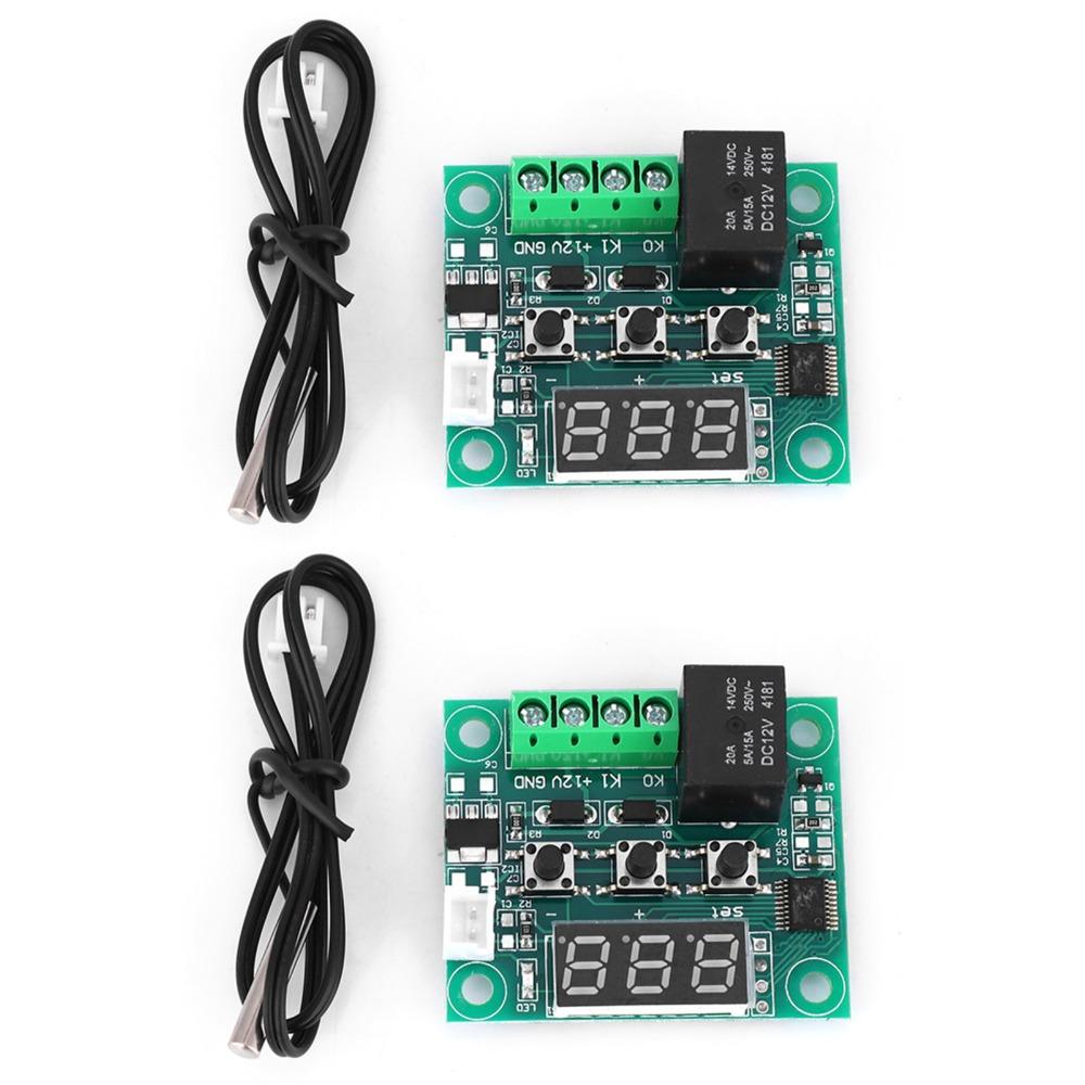 2pcs W1209 Digital Thermostat DC 12V Temperature Control Switch  for Rasp-Berry Pi