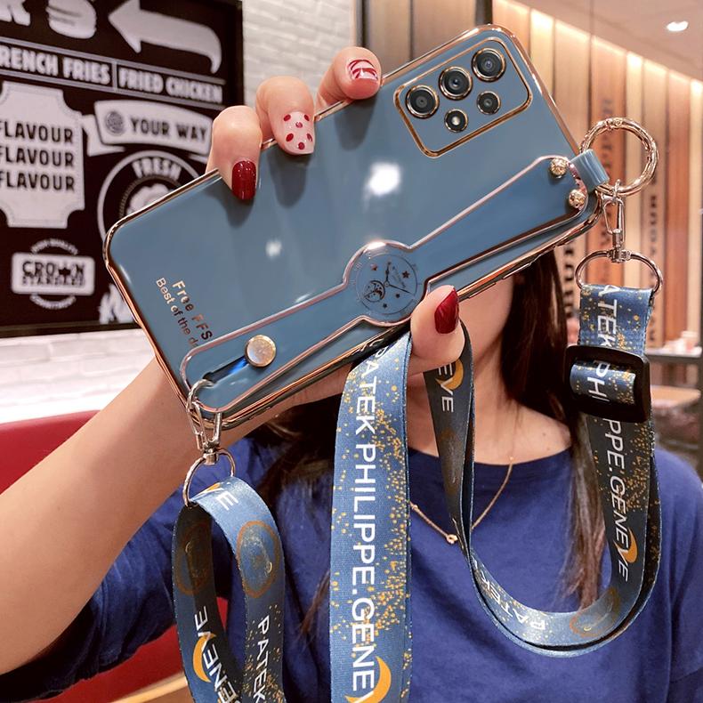 Роскошный чехол-держатель с покрытием для телефона Samsung A04 M13 A72 A52 A32 4g 5g A12 A13 A42 A51 A71 A31 M31 M51 A21s A03s, силиконовый защитный чехол