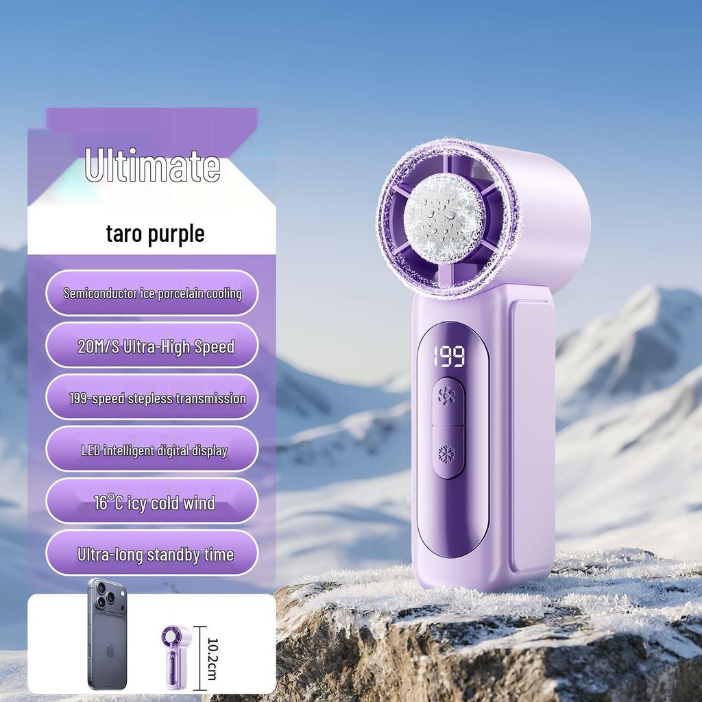 2026 USB Rechargeable Mini Handheld Fan with Long Battery Life and Ice Pack Feature