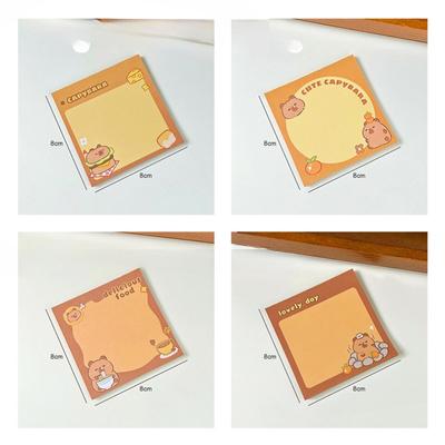 Capibala Note Book Cartoon Capybara Can Tear Note Paper Office Message Paper Hand Ledger As Base Material