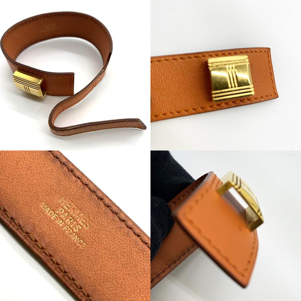 Used HERMESbracelet leather Women