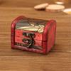 Wooden Box Vintage Style Floral Craft Old Memory Touch Jewelry Storage Wooden Treasure Case for Collection