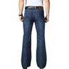 Men's Dark Blue Flared Jeans Men's High Waist Stretch Loose Flared Jeans Size 28-40