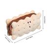 Funny Sandwich Style Plush Biscuit Shape Pen Storage Student Supplies Pencil Case Stationery Bag