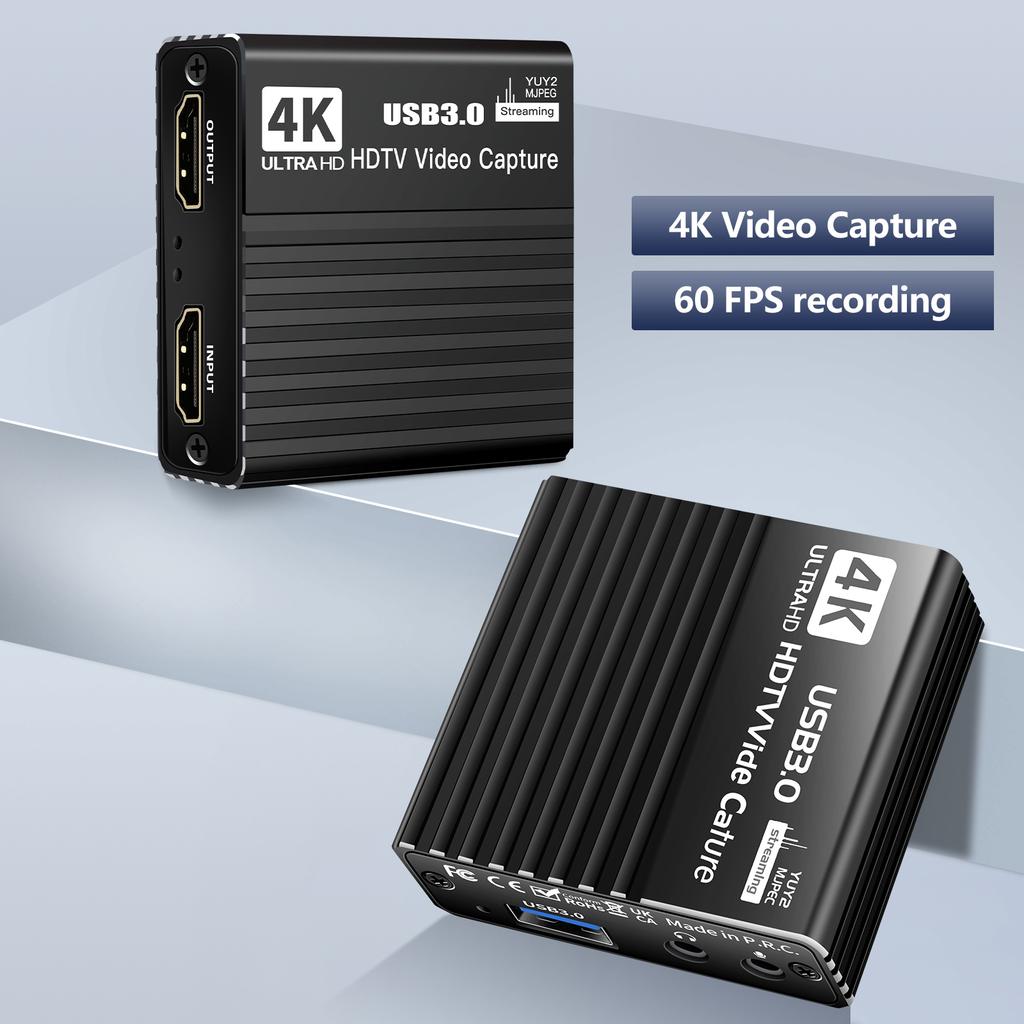 USB 3.0 Video Capture Card HDMI 4K Recording Box Game 1080P Video Recorder 60FPS