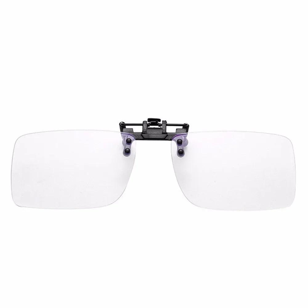1pc Clip On Unisex Polarized Sunglasses Near-Sighted Driving Night Lens Anti-UVA UVB Cycling Riding Sunglasses Anti Blue Light