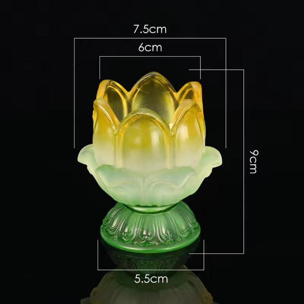 Подставка для лампадки из стекла лотоса: Жаростойкая свеча/масляная лампа для 24-часового использования