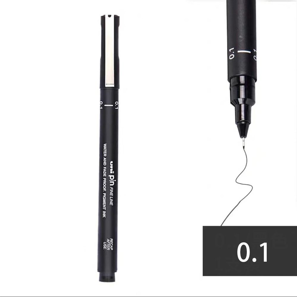 6Pcs/lot Ultra Fine Line Fineliner Black Ink Art Marker New Pin Drawing Pen Drawing Sketch Manga