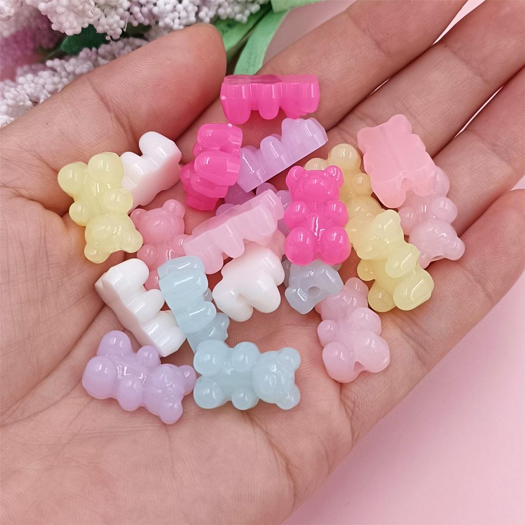 Медвежьи бусины, ожерелье «сделай сам», браслет, акриловые бусины, материалы ручной работы, аксессуары для изготовления ювелирных изделий