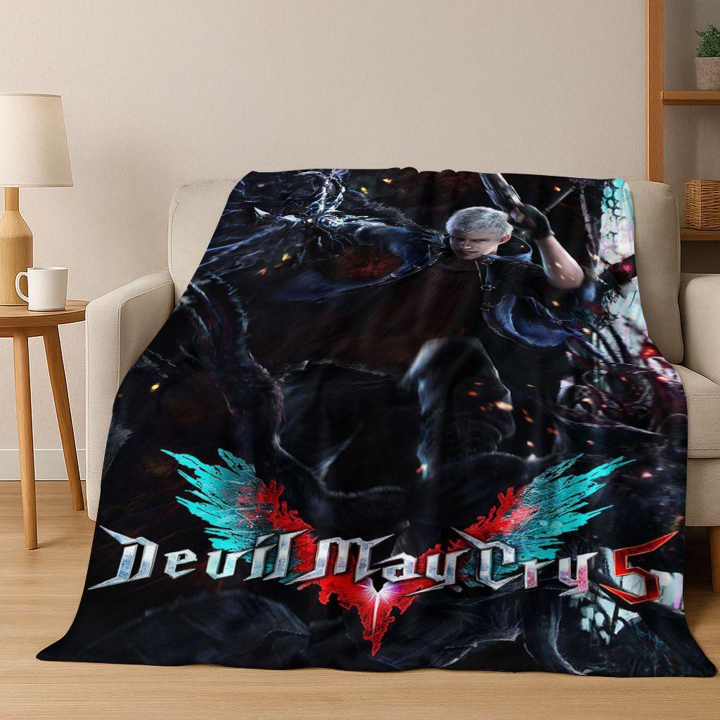 3D D-Devil May Cry DMC Игры Вергилий Данте Фланелевое одеяло, Теплое и уютное мягкое покрывало для дома, спальни, кровати, дивана, Подарок для ребенка