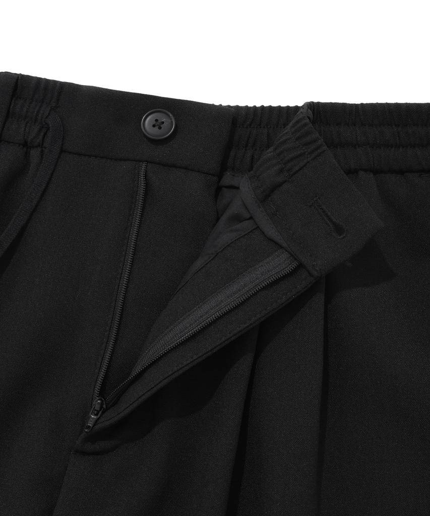 COVERNAT Tapered Easy Banding Slacks Black