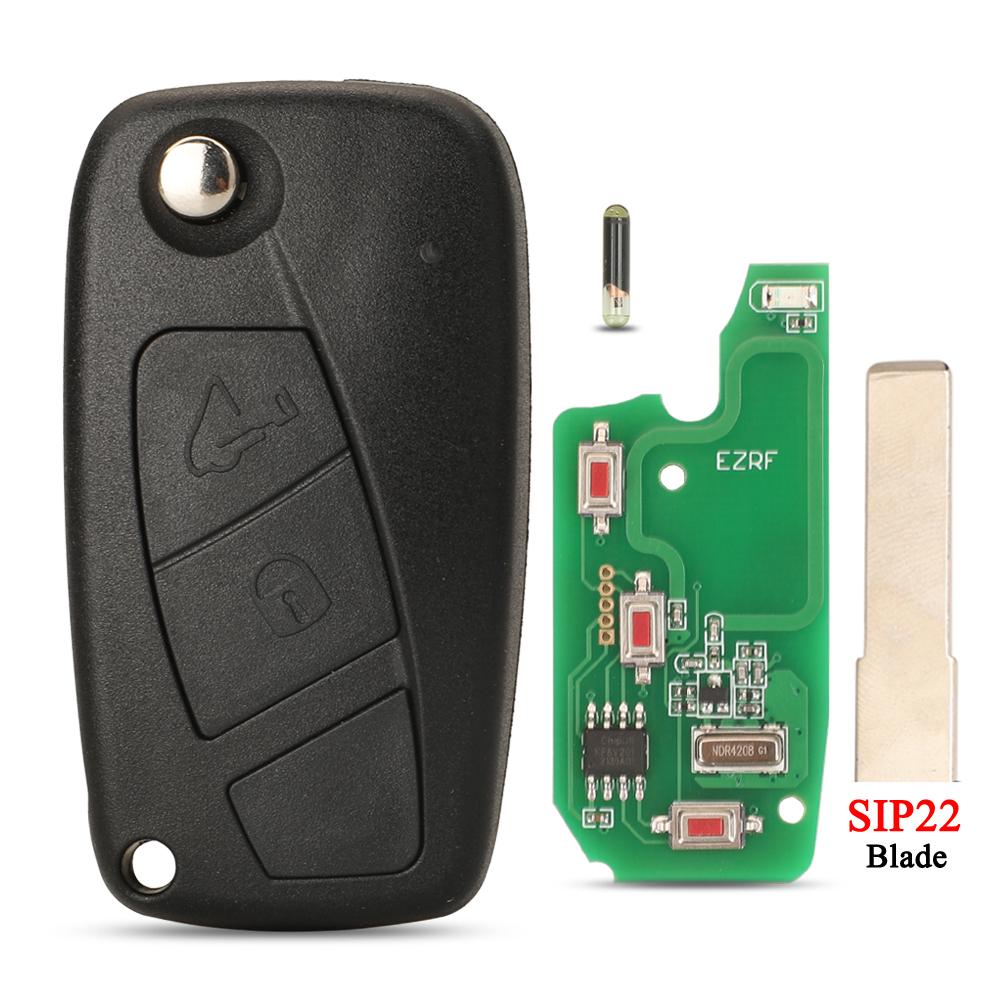 jingyuqin 434MHz For Iveco Daily 2006-2011 Megamos Crypto ID48 Remote Tunk Car Key Control Fob SIP22 GT10 With Decoration Sticke