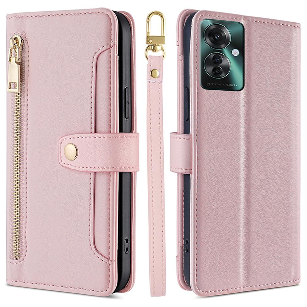 For Oppo Reno11 F 5G/F25 Pro 5G Zipper Wallet Case Leather Phone Cover Mobile Accessories