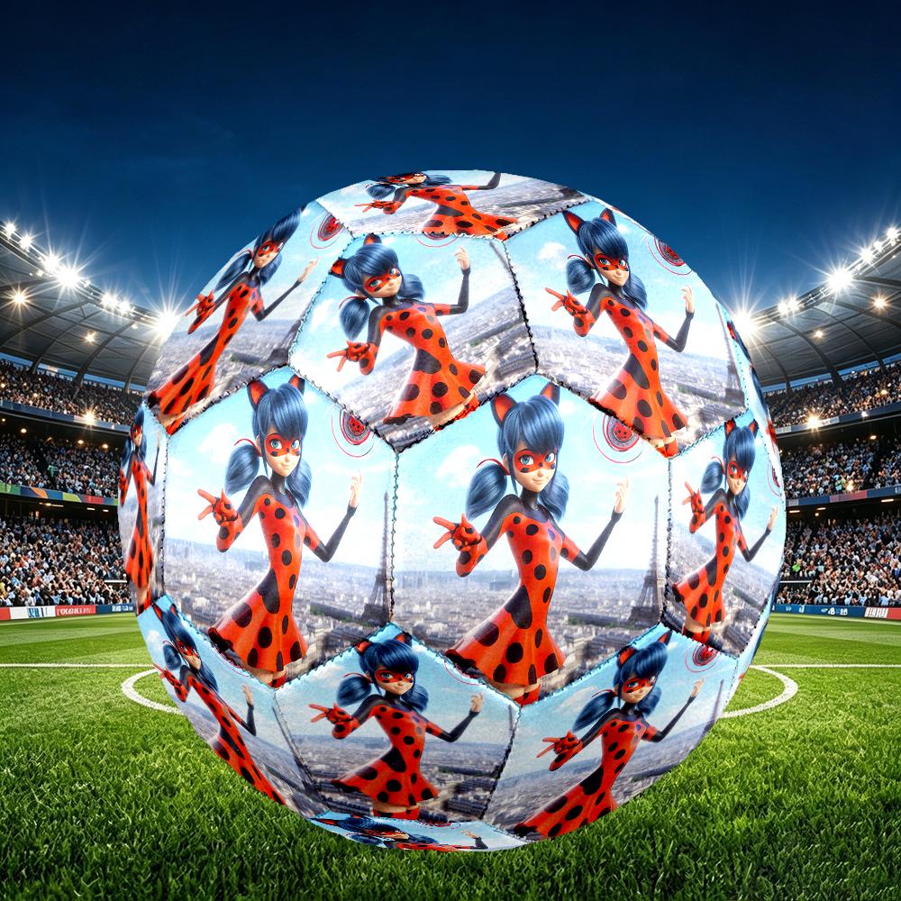 1pc Ladybug Pattern Standard Size 5 Soccer Ball, Gentle on the Feet, Designed Specifically for Matches and Training Football