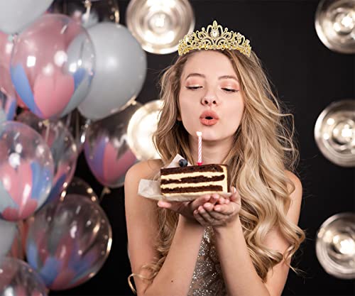 Birthday Girl Sash With Rhinestone Tiara Crown Set Gold Queen Sash for Women Birthday Party Decoration Princess Celebration Wear