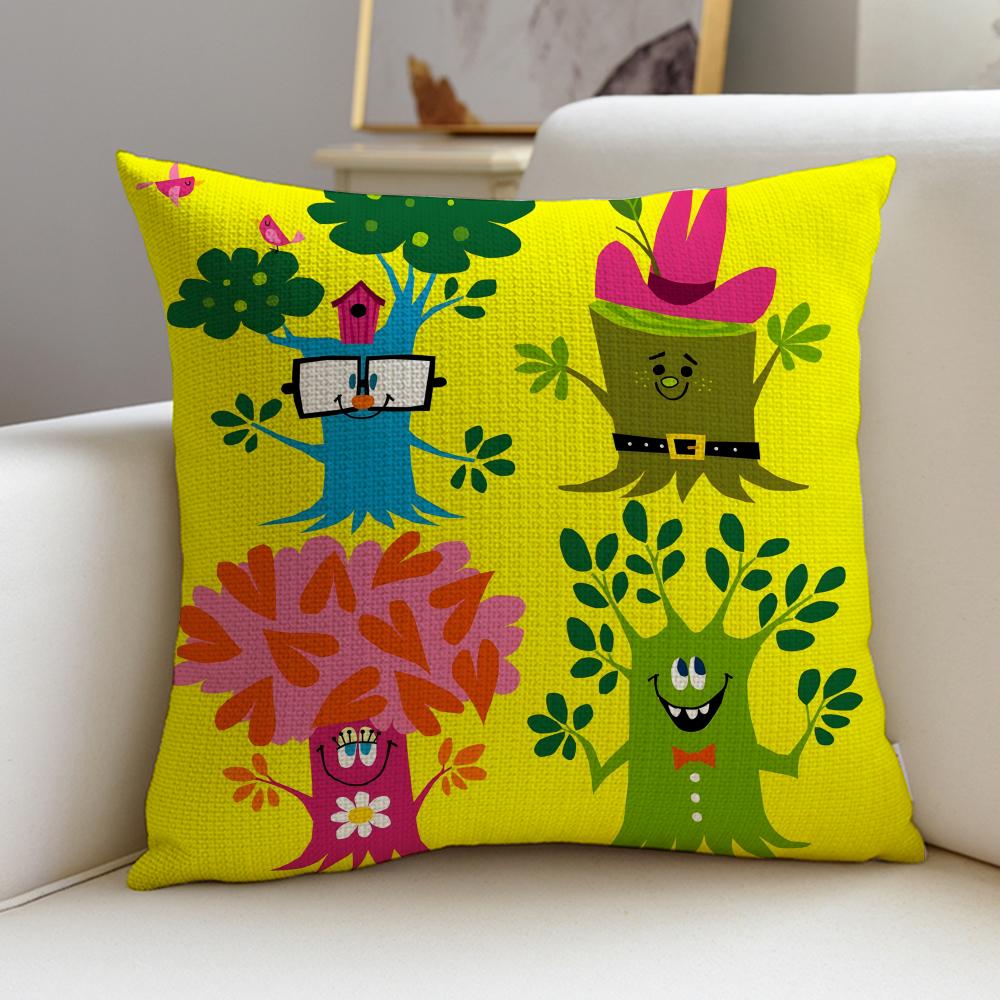 Unique TToru FukudaS Cushion Cover Breathable and skinfriendly linen pillowcase square removable and washable cushion