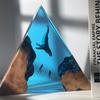 Пещера китов-ныряльщиков Морское искусство Ремесло Декоративный предмет для дома Настольный Светящийся орнамент Массив дерева Смола Высококачественный подарок